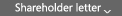 Shareholder letter