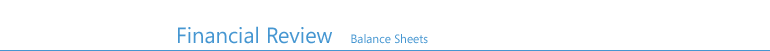 Financial Review - Balance Sheets